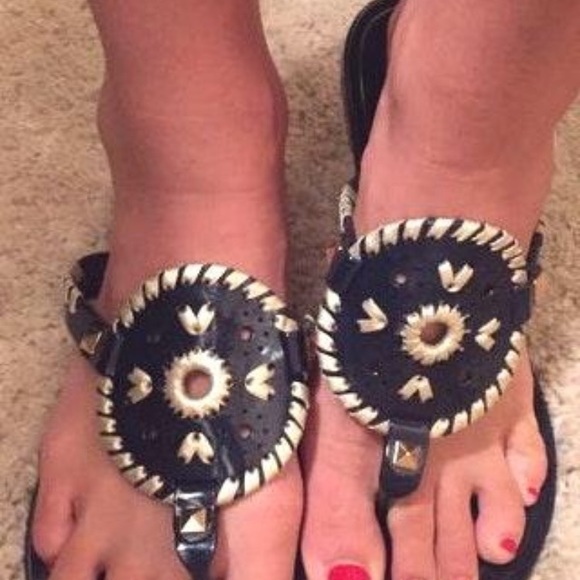 navy and gold jelly jack rogers - Picture 2 of 2